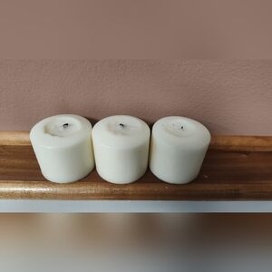 Set Of 3 Candles - 3" Diameter X 2.5" Tall Pillar - Slightly Used